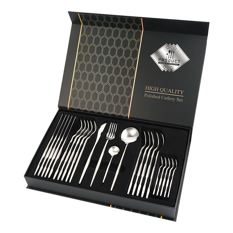 24-piece Set Of Stainless Steel Portuguese Western Cutlery