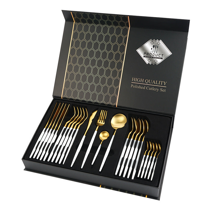 24-piece Set Of Stainless Steel Portuguese Western Cutlery